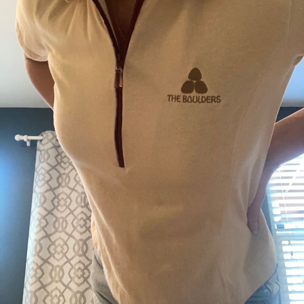 cute half-zip collared tee - Picture 2 of 4